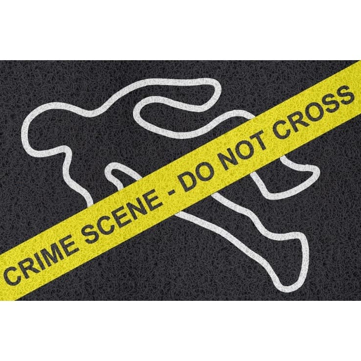 Tapete Capacho Cena de Crime ou Crime Scene Vinil (60x40)