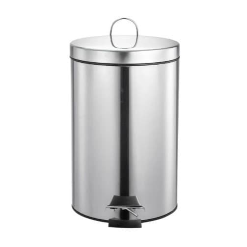 Lixeira Inox 3 Litros Com Pedal e Cesto Balde Interno Plástico Com Alça Banheiro Cozinha Grande