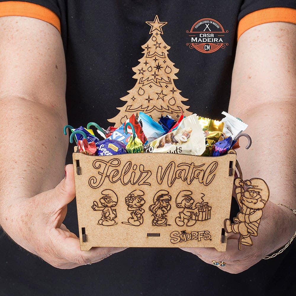 10 Caixa  FELIZ NATAL MODELO1 MDF