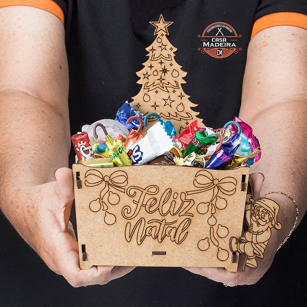 10 Caixas  Porta Bis chocolate de natal . Embalagem de Natal - Monta Fácil (encaixes) Chocobox Natalino