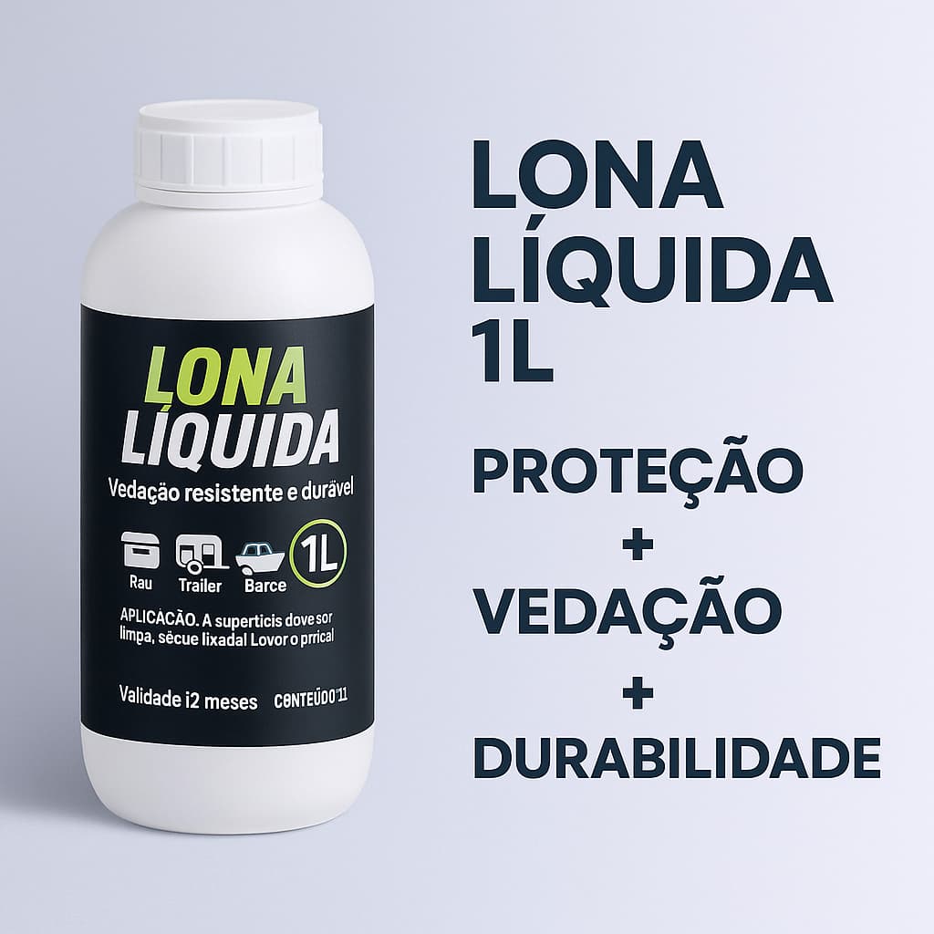 Lona Líquida 1L Impermeável para Laje e Telhado - Proteção Antifissura e Contra Infiltração