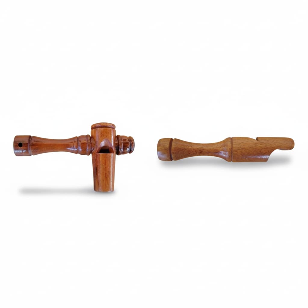 Apito Inhambu Em Madeira Modelo 01 + Apito Inhambu Modelo 09