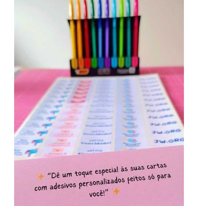 Cartela de Selo Adesivo para Testemunho por Cartas JW