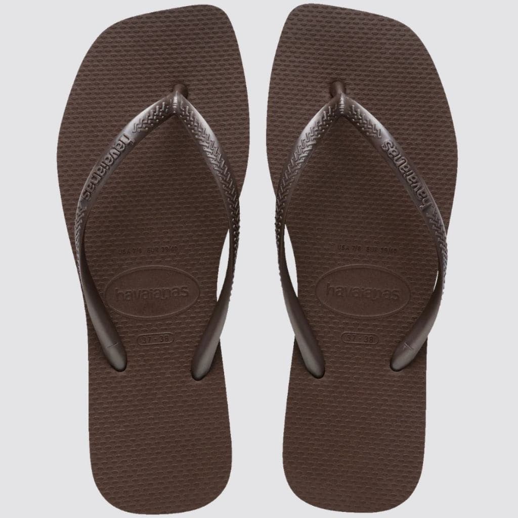 Chinelo Havaianas Oficial Feminino Slim Square Café