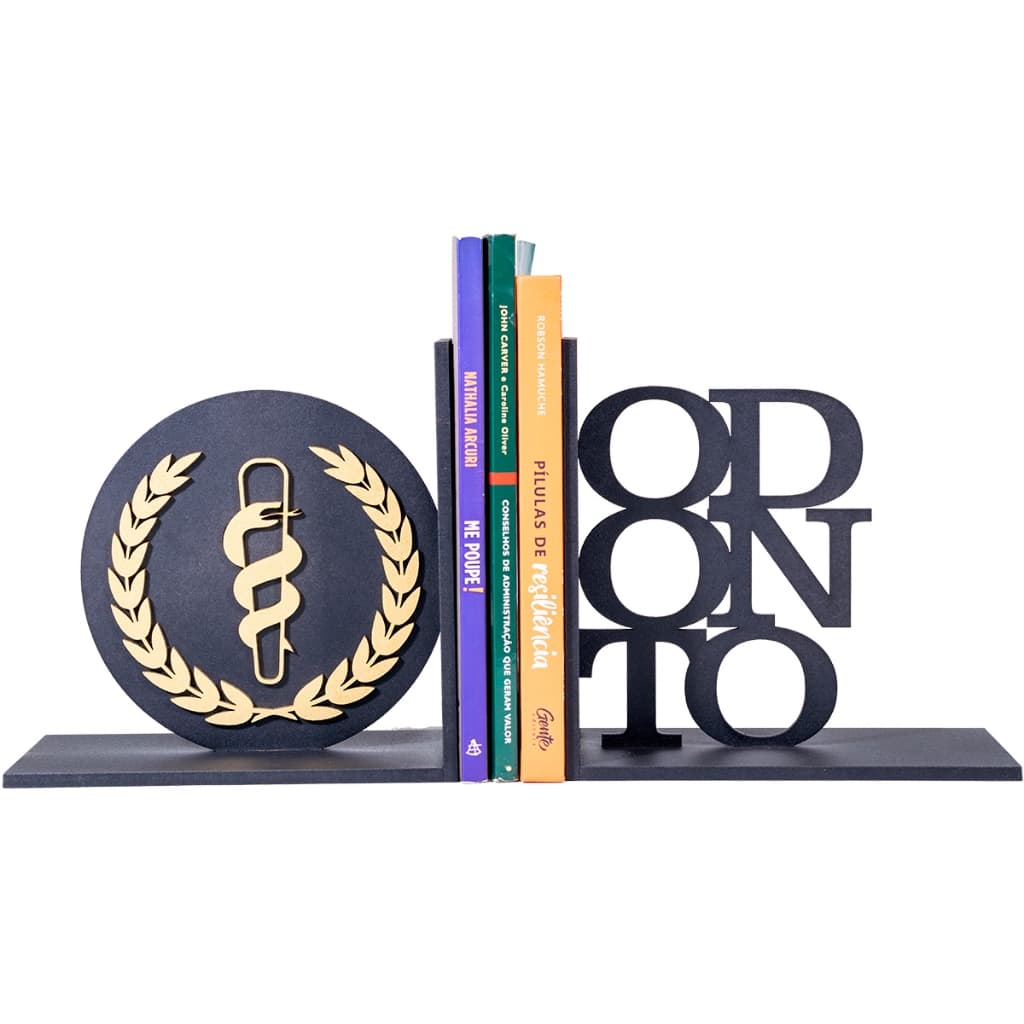 Aparador de Livros Odontologia MDF Suporte Porta Livros Profissão Dentista Decoração