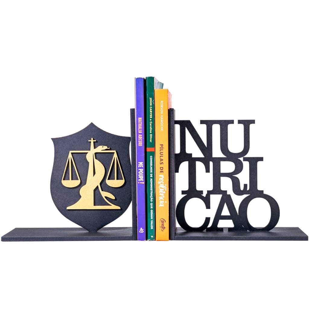Aparador de Livros Nutrição MDF Suporte Porta Livros Profissão Nutricionista Decoração