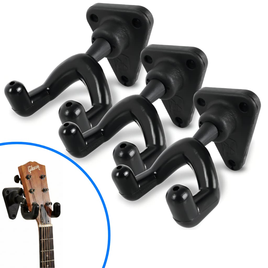 Kit 3 Suportes Para Violão Guitarra Baixo de Parede Fixo Ibox SPF