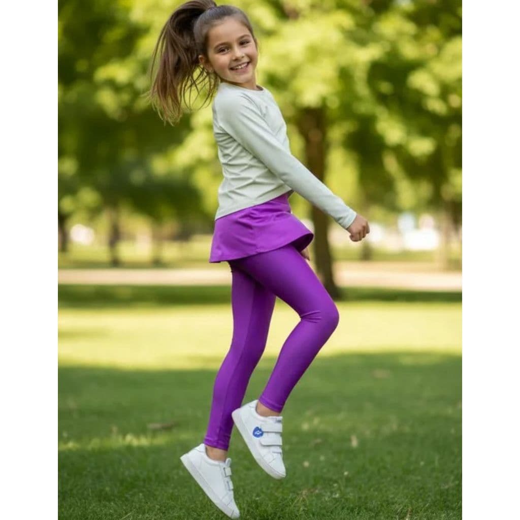 Calça Legging Infantil Cirre FUCSIA ROXA Brilhosa Premium Blogueirinha CCKIDS