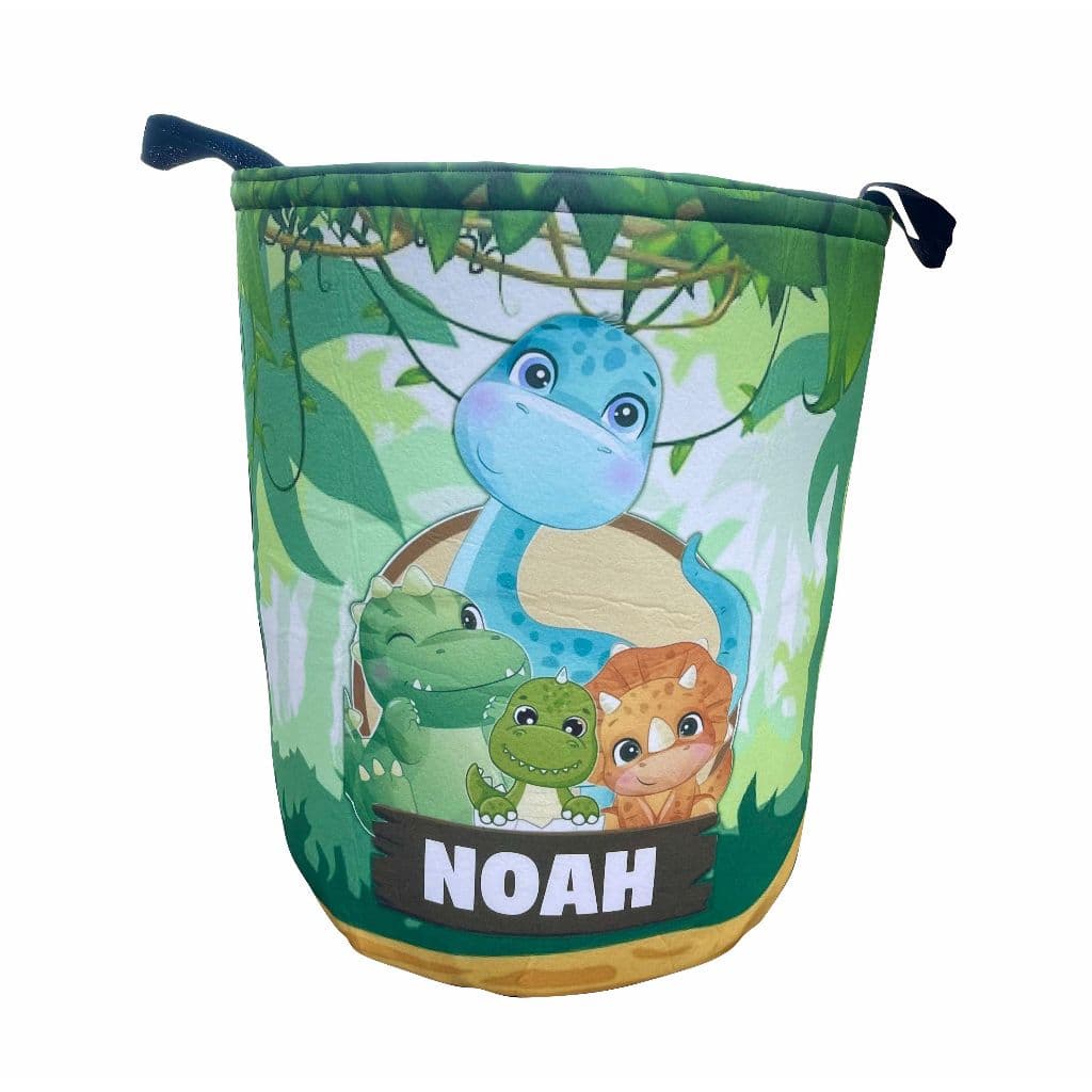 Cesto Organizador Personalizado com o nome tema Dinossauro