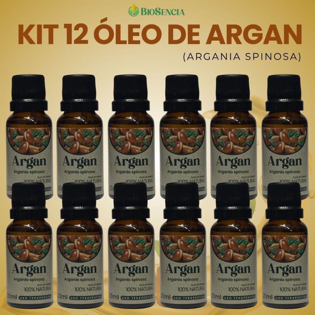 Atacado 12 Óleos Vegetais de Argan 20 ml – Brilho Intenso e Nutrição Natural