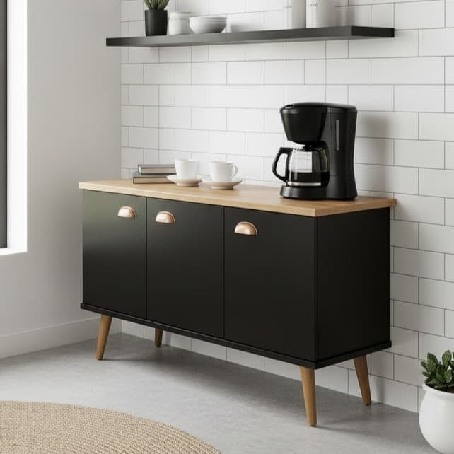 Balcão Para Cozinha 3 Portas MDP Multiuso 90cm