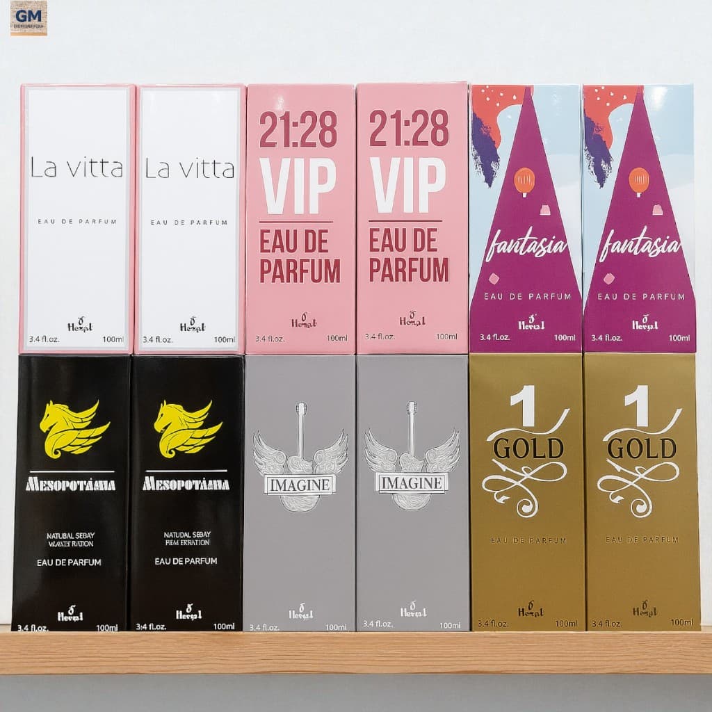 Kit 12 Perfumes de 100ml cada– 6 Femininos + 6 Masculinos | Alta Fixação e Longa Duração