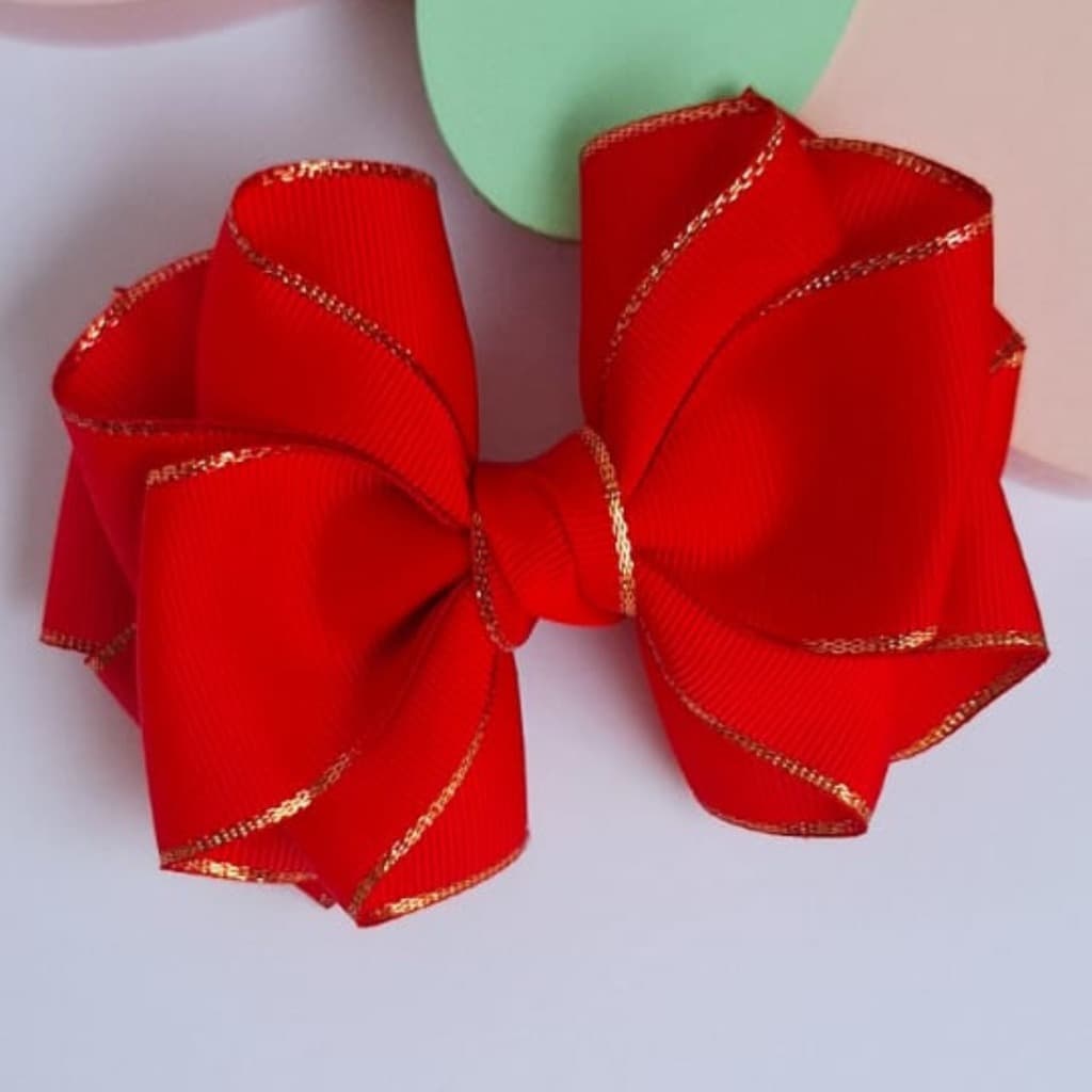 Laço Vermelho Premium para Natal e Festas - Laço Infantil Festa