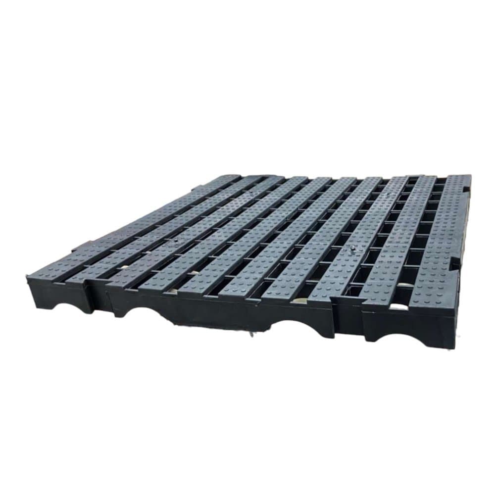 Piso Plástico Estrado Vazado 50x50cm - Preto