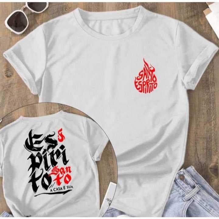 Camiseta Unissex Adulto Espirito Santo 100% Algodão