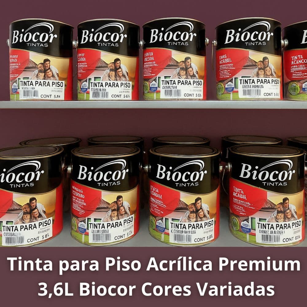 Tinta para Piso Acrílica Premium 3,6L Biocor - Escolha a Cor!!!