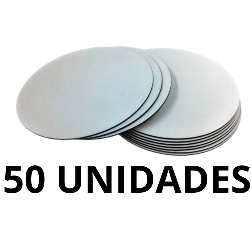 Kit 50 Cake Board para Bolo MDF 25cm Tabuleiro para Bolo 3mm Redondo