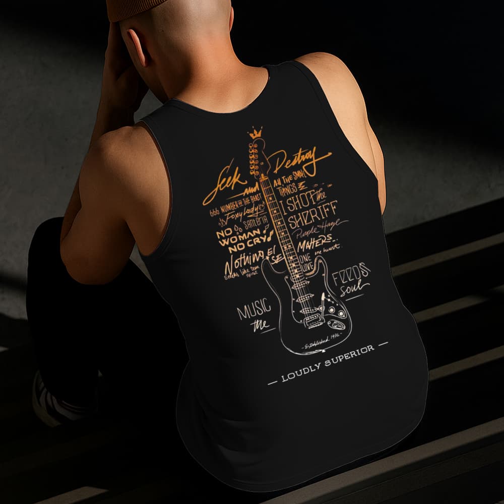 Camiseta Regata Masculina Estampada Gaara 100% Algodão Estilo Conforto Diário Do Tamanho P ao GG