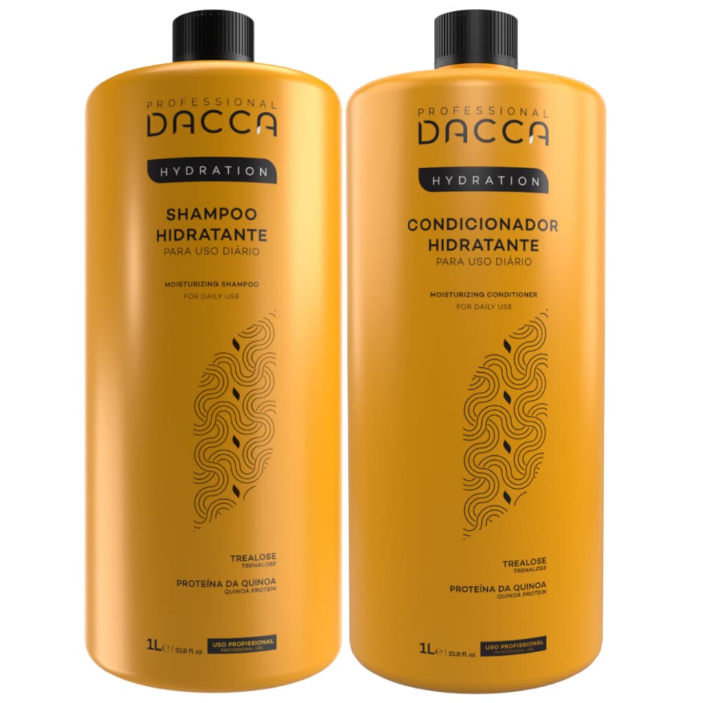 Dacca Kit Shampoo E Condicionador 1 Litro Hidratante Profissional De Salão Produtos Para Cabelo