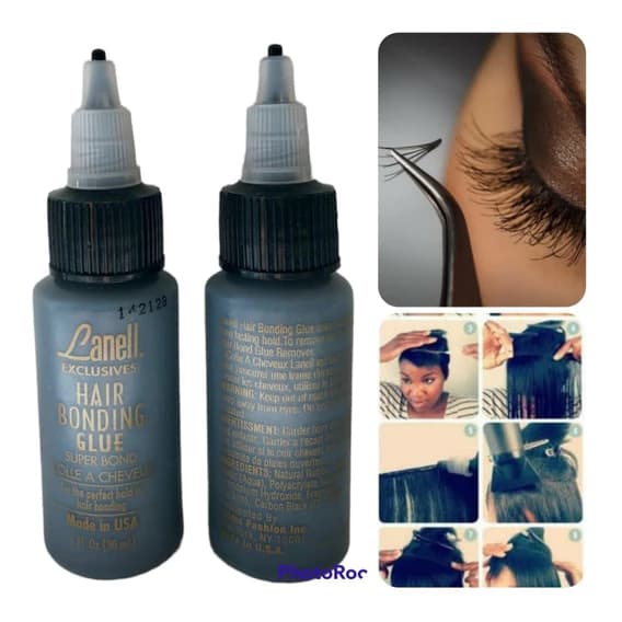 Cola Lanell Hair Bonding 30ml Multiuso Profissional Aplicação de Cílios e Mega Hair Modelo-Lanell Hair Bonding
