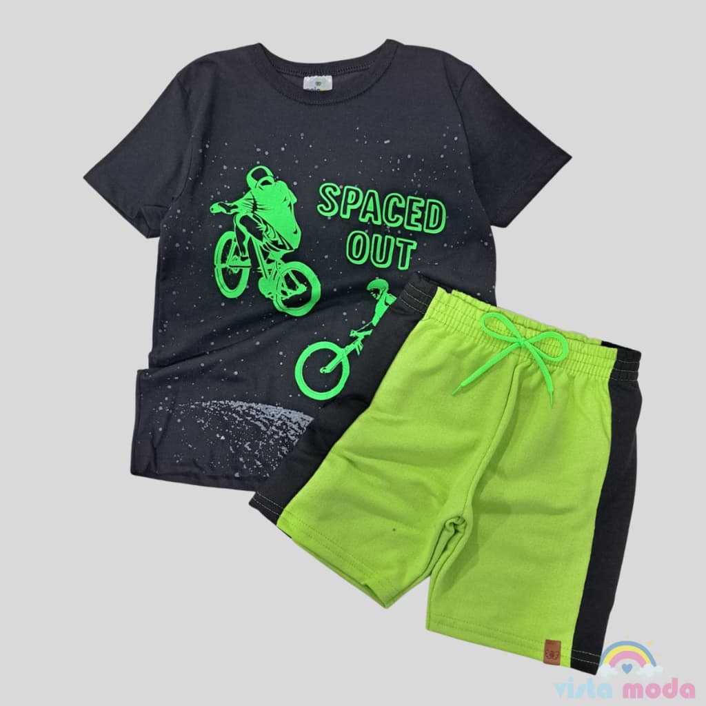 Conjunto Infantil Menino Verão Bermuda E Camiseta 2 Peças