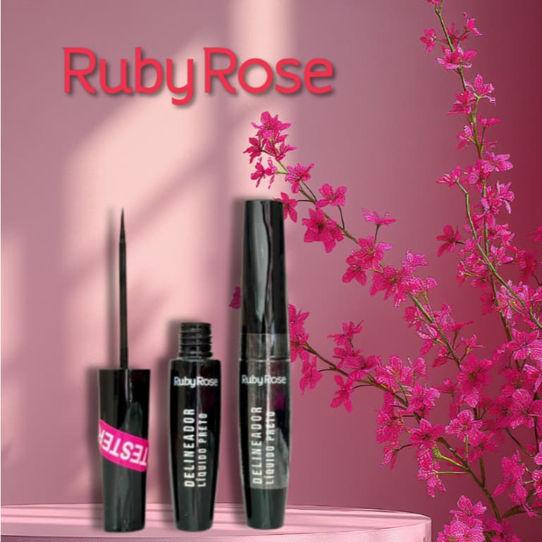 Delineador Liquido Preto Ruby Rose