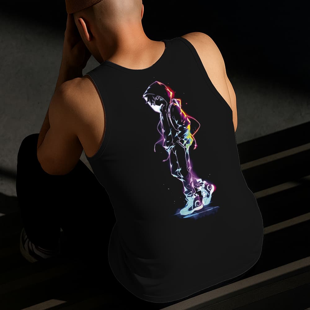 Camiseta Regata Masculina Estampada Menino de Anime Algodão Estilo Conforto Diário Do Tamanho P GG