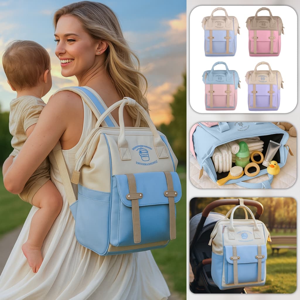 Mochila Maternidade Recém Nascido Grande Resistente Espaçosa