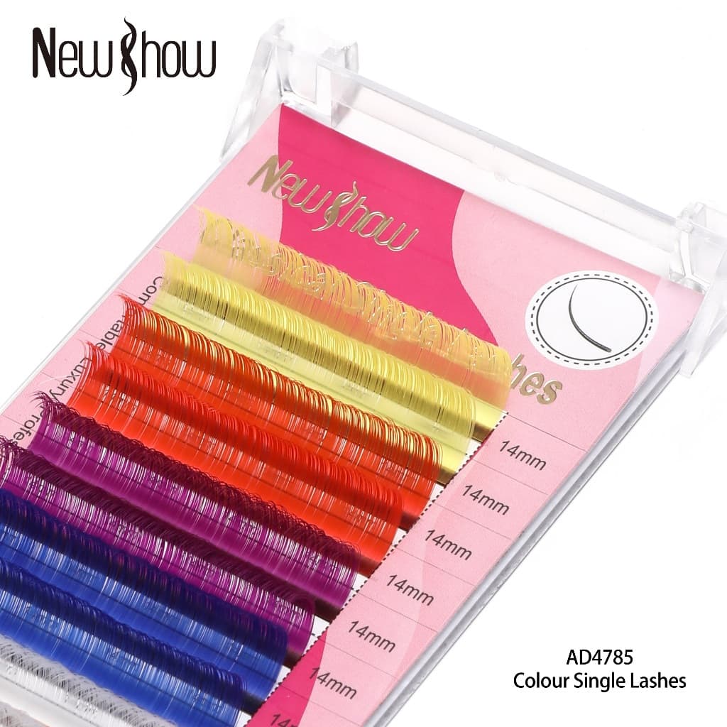 New Show Cílios Postiços Maquiagem Mink Cílios Arco Iris Suave Claro Natural