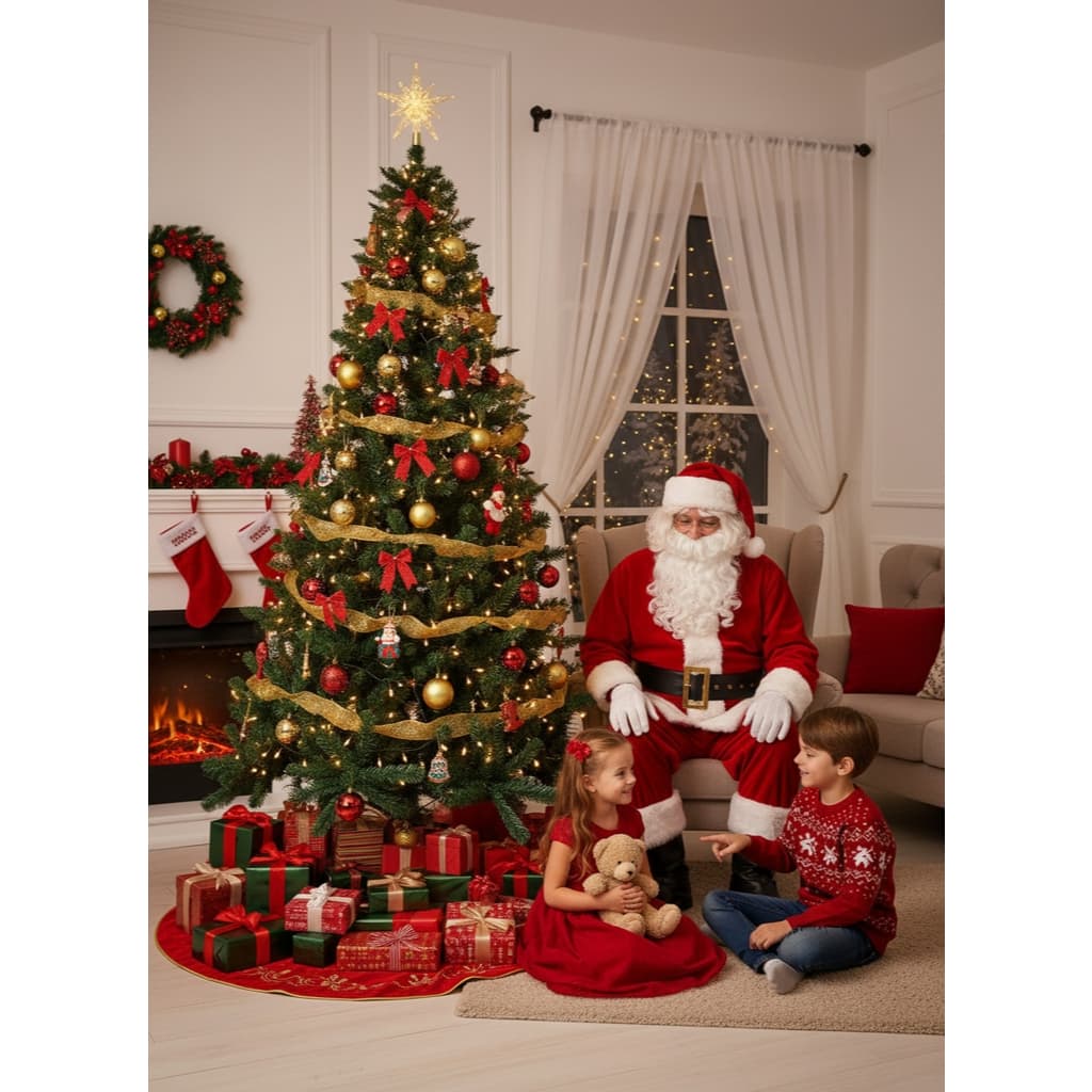 Pinheiro Natalino Artificial 180 Cm Verde Folhagem Densa Galhos Realistas Decoração