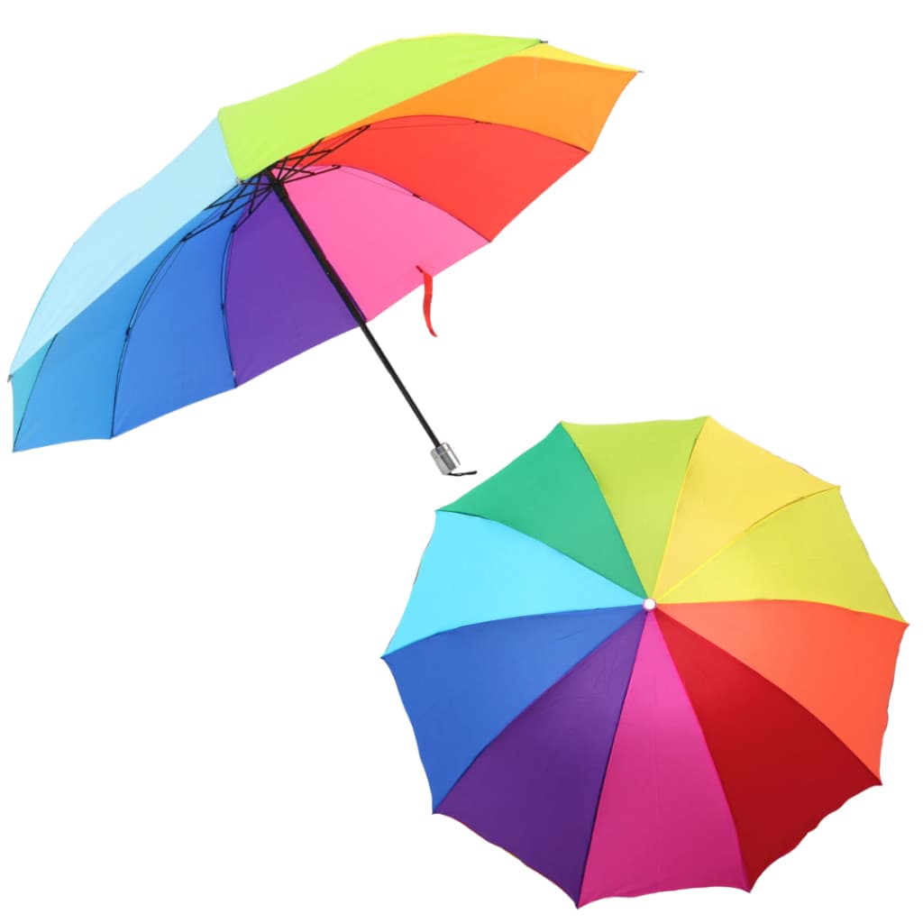 Guarda Chuva Arco Íris Colorido Grande 10 Varetas