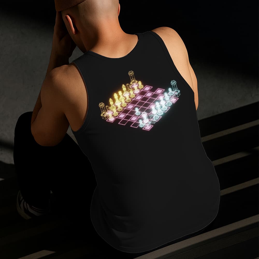 Camiseta Regata Masculina Estampada Xadrez 100% Algodão Estilo Conforto Diário Do Tamanho P ao GG