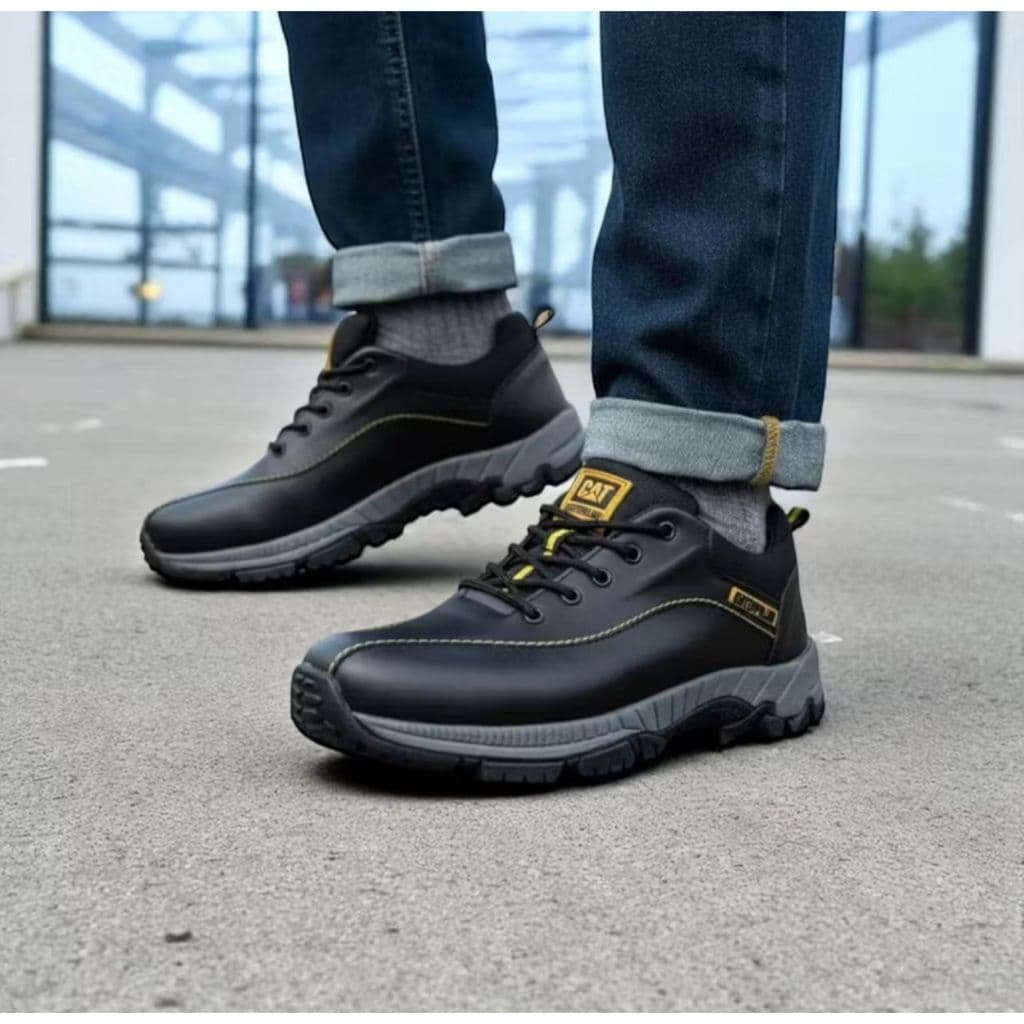 Bota Tenis de Couro Sintético Masculina Caterpillar Confortável para Trabalho e Passeio Lançamento