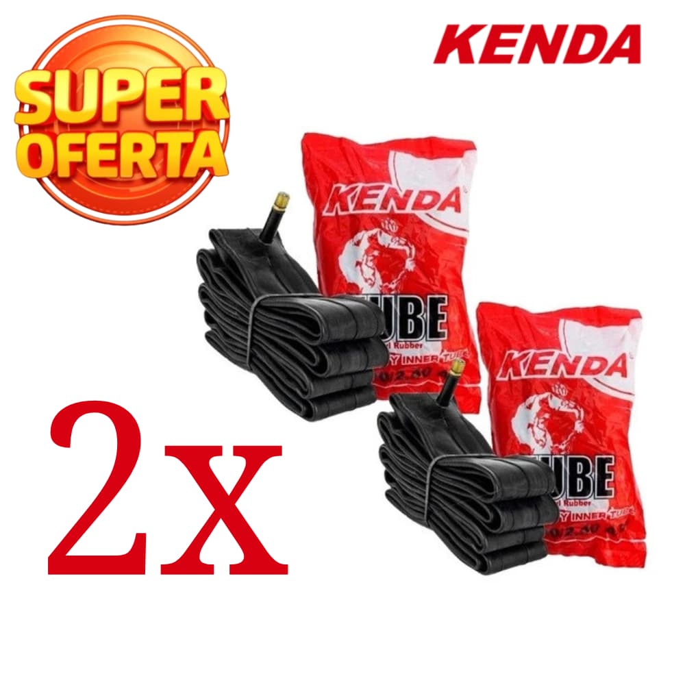 PAR DE CÂMARAS DE AR ARO 26 KENDA BICO GROSSO 26X1.9/2.125 MTB BALÃO