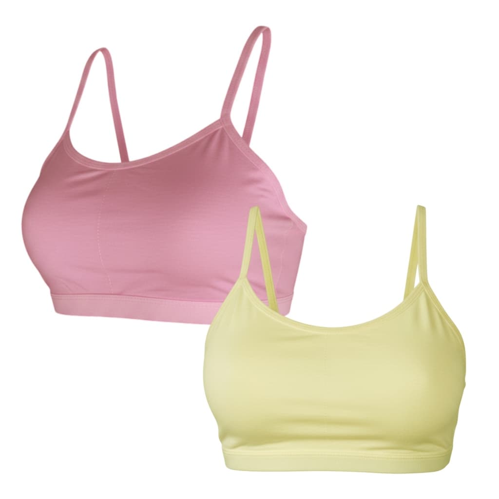 Kit 2 Top Infantil Juvenil Com Bojo Removível Menina Moça