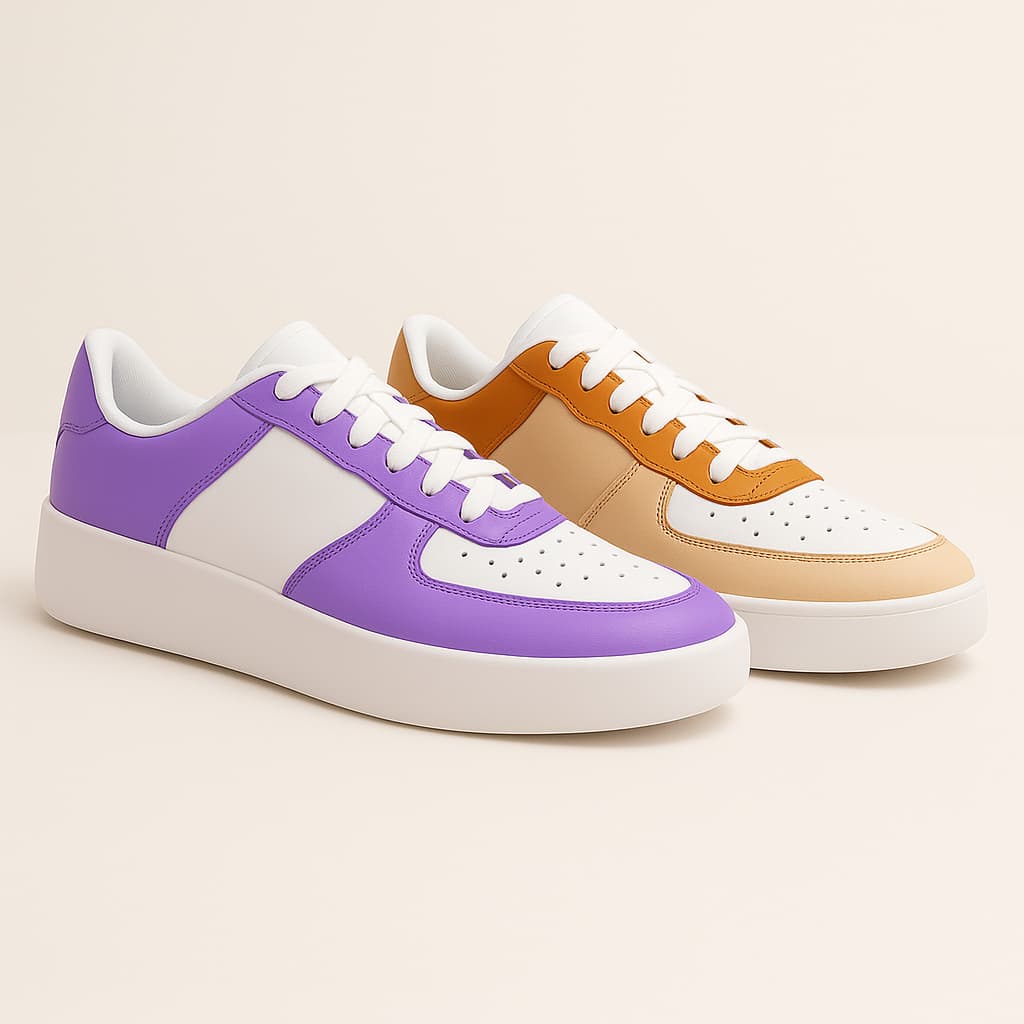 Kit 2 Pares Tênis Femininos Casual Minimalista Texturizado Básico- Promoção Envio Imediato