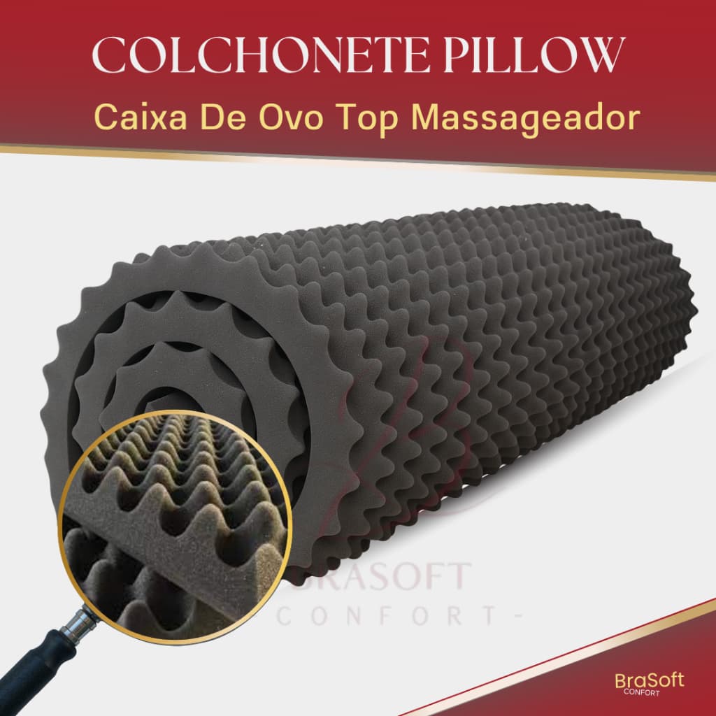 Pillow Top Massageador Colchonete Caixa De Ovo Casca Anti-escaras Casal D23|
