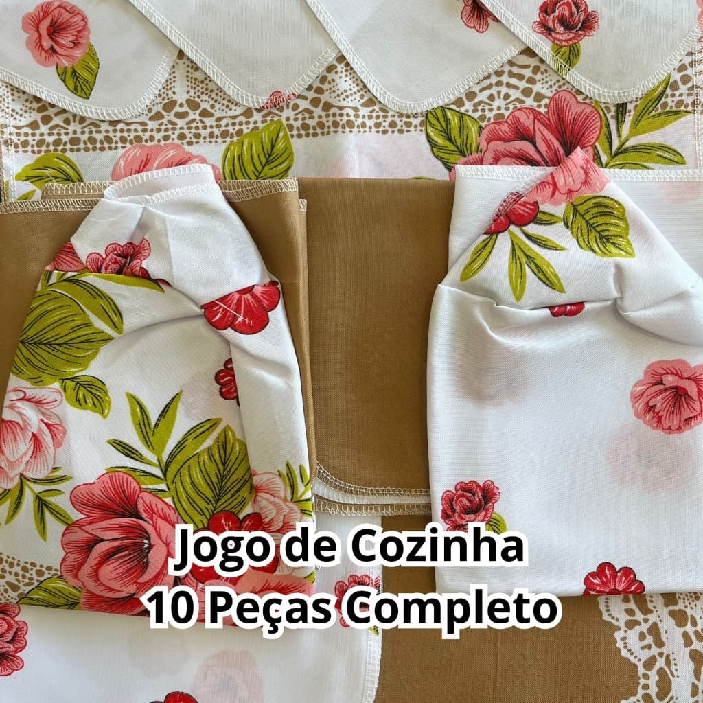 Kit De Cozinha Cristal Completo Com Caminho De Mesa 4 Forros Americanos Capa De Gás Durável