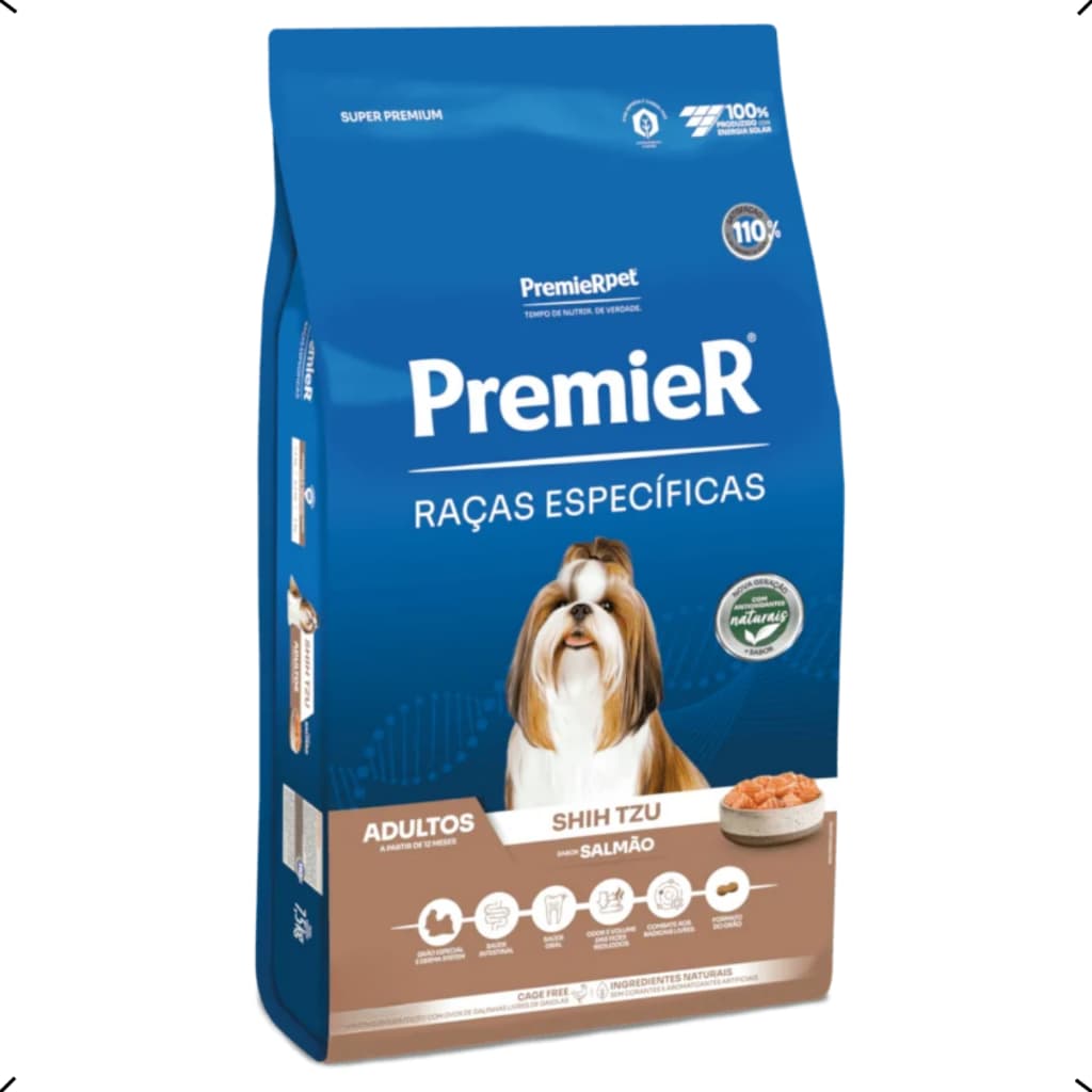 RAÇÃO PREMIER RAÇA ESPECIFICA SHUH TZU ADULTO SALMÃO 7,5KG