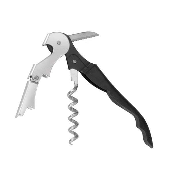 Saca Rolhas Metal 3 em 1 - Saca Rolhas Abridor de Garrafa e Cortador de Capsula de Vinho Aço Inox