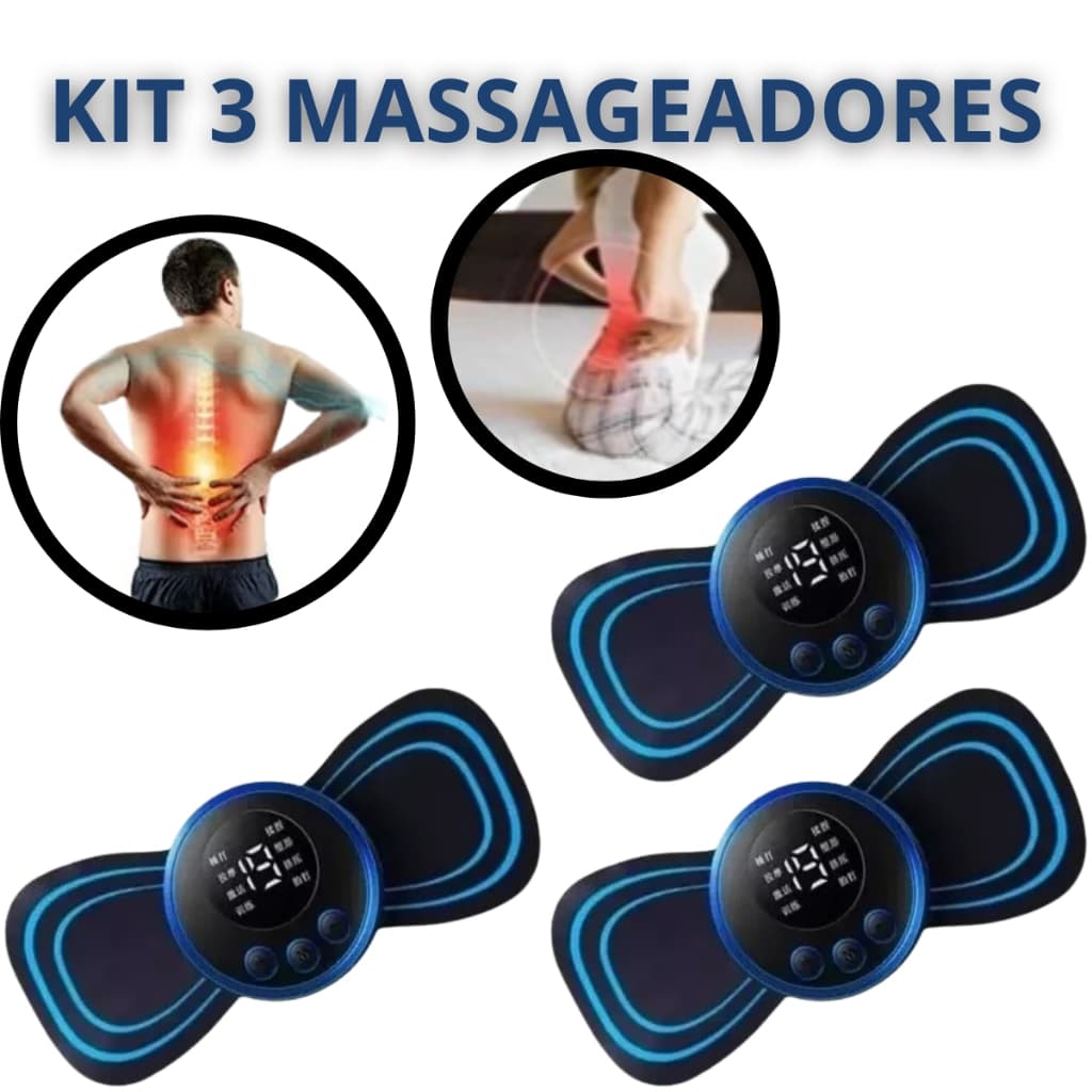 Kit 3 mini massageadores 200mAH