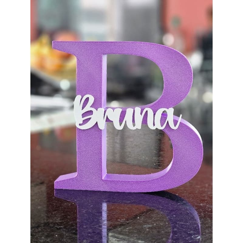 Letra decorativa com nome em 3D - Decoração