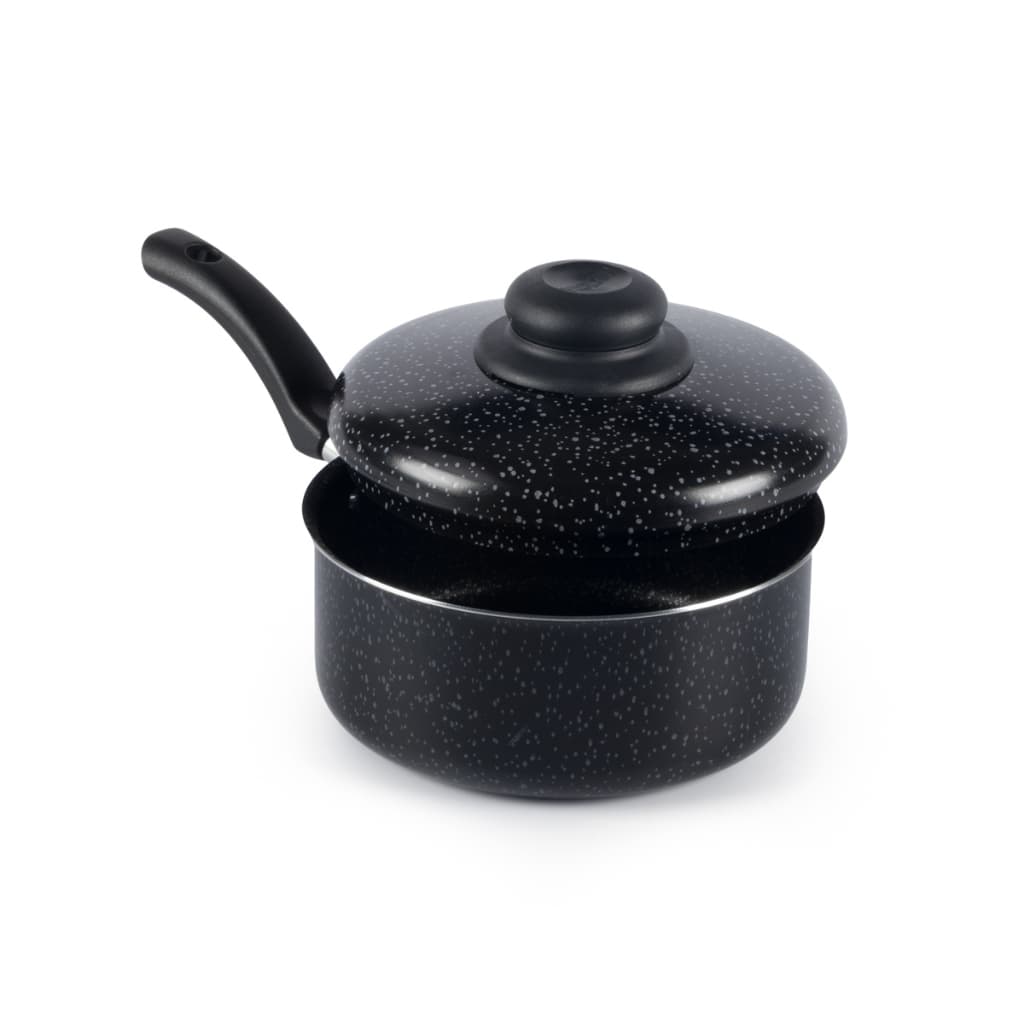 Panela Antiaderente Tampa De Aluminio 16Cm Preto Nacional