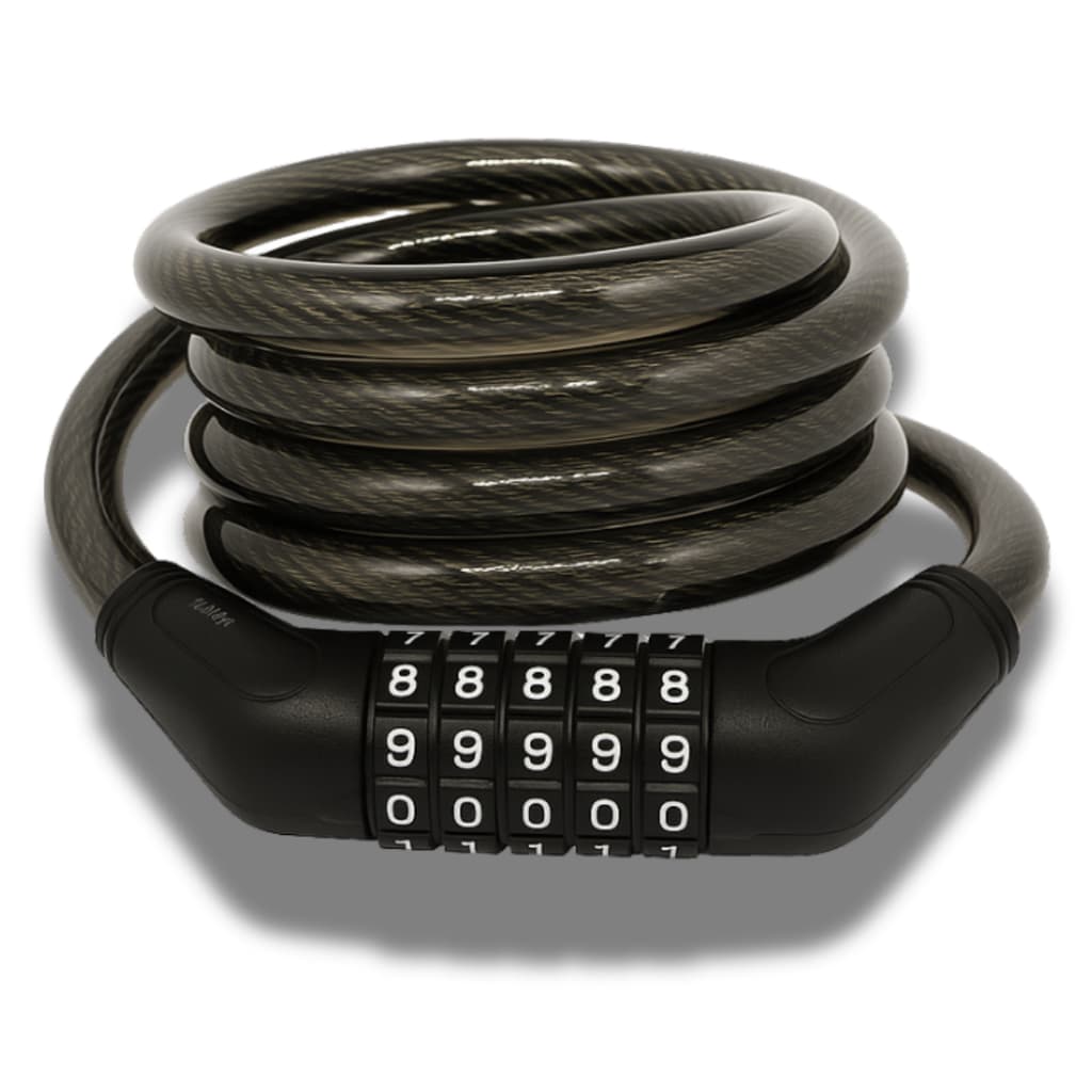 Trava Cabo De Aço Encapado Preto Com Segredo Corrente Para Bike Moto Estepe Portões 8mm x 1200mm