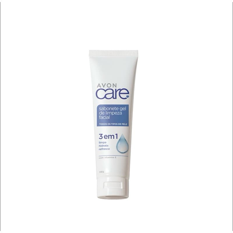 COMBO 2 Sabonete Gel de limpeza facial 3 em 1 para todos os tipos de pele Avon care 100g