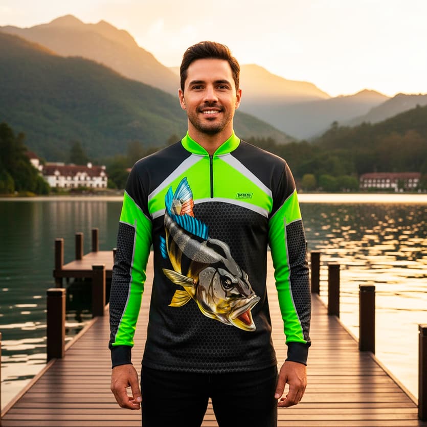 Camisa de Pesca Esportiva PQS I Ref 38 Proteção Solar UV 50