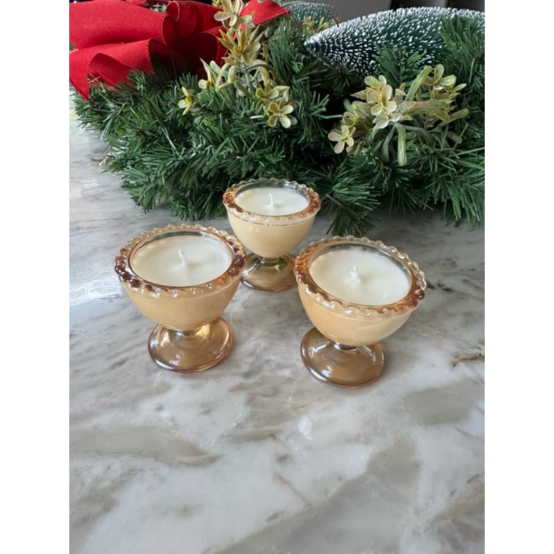 Velas Natalinas - Trio de mini castiçais