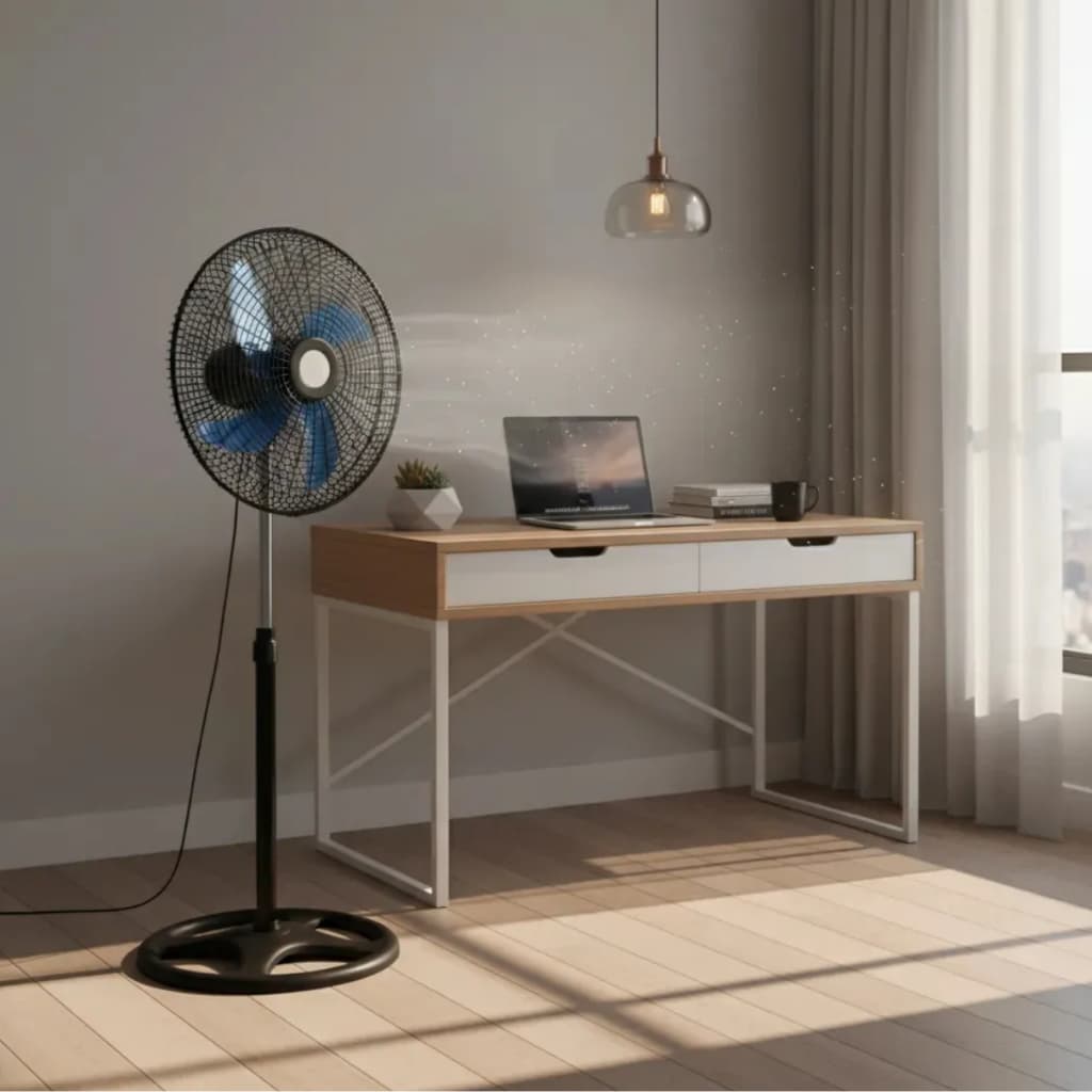 Ventilador de Mesa e Pedestal 127V / 220V Pequeno e Grande Escritório Quarto Sala Silencioso Potente