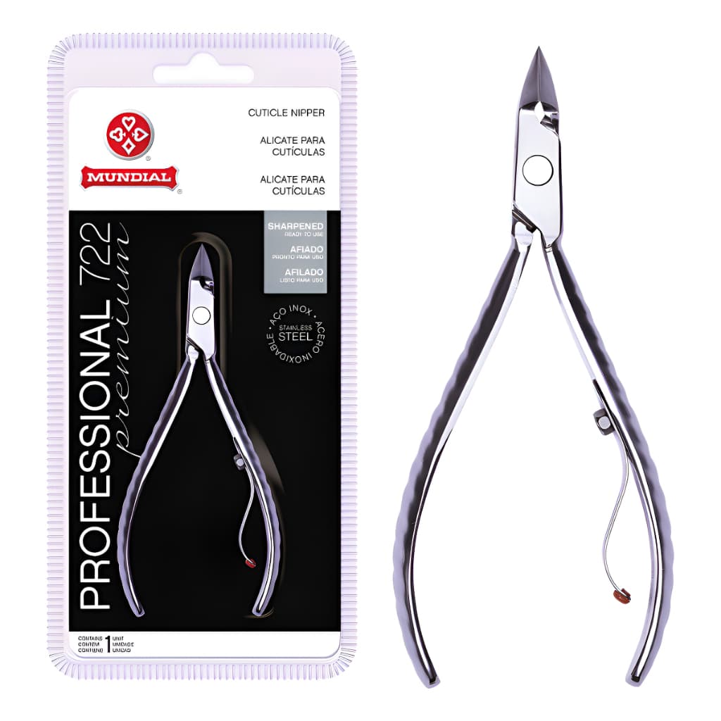 Alicate de Cutícula Mundial 722 Professional Premium — Aço Inox, Afiado e Pronto Para Uso