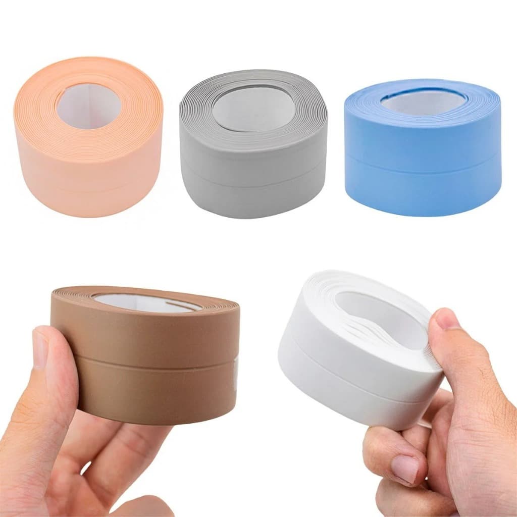 Fita De Vedação Adesiva Porta Janela Protetor 3 Metros X 3,5cm Cor:Branco